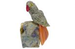 Фигурка попугай из яшмы у гнезда. Вес 100-130 гр.