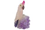 Фигурка попугай с хохолком микро из розового кварца. Вес 40-60 гр.
