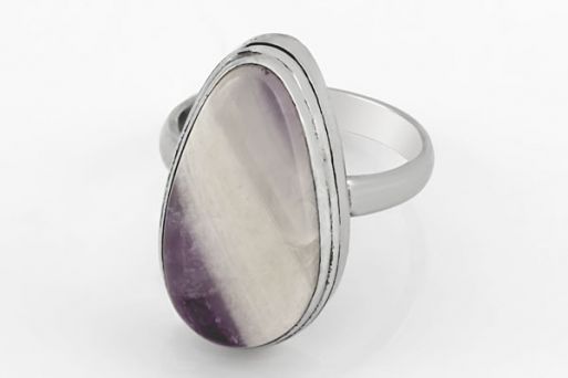 Мельхиоровое кольцо с аметистом 64071 купить в магазине Самоцветы мира