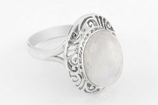 Серебряное кольцо с адуляром 64924 купить в магазине Самоцветы мира