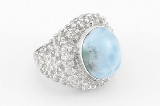 Серебряное кольцо с ларимаром 64952 купить в магазине Самоцветы мира