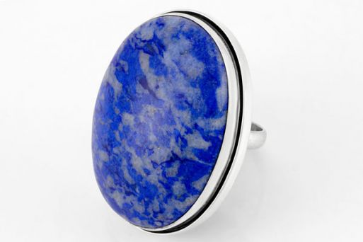 Серебряное кольцо с лазуритом 65766 купить в магазине Самоцветы мира